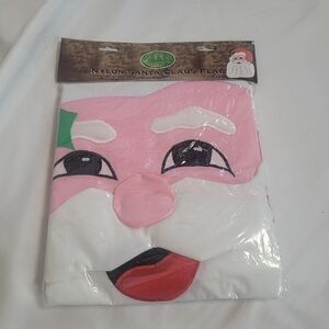New Sealed Santa Claus Xmas Nylon Yard Flag Enchanted Forest